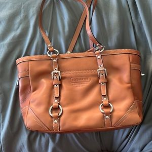 NWT brown leather coach purse